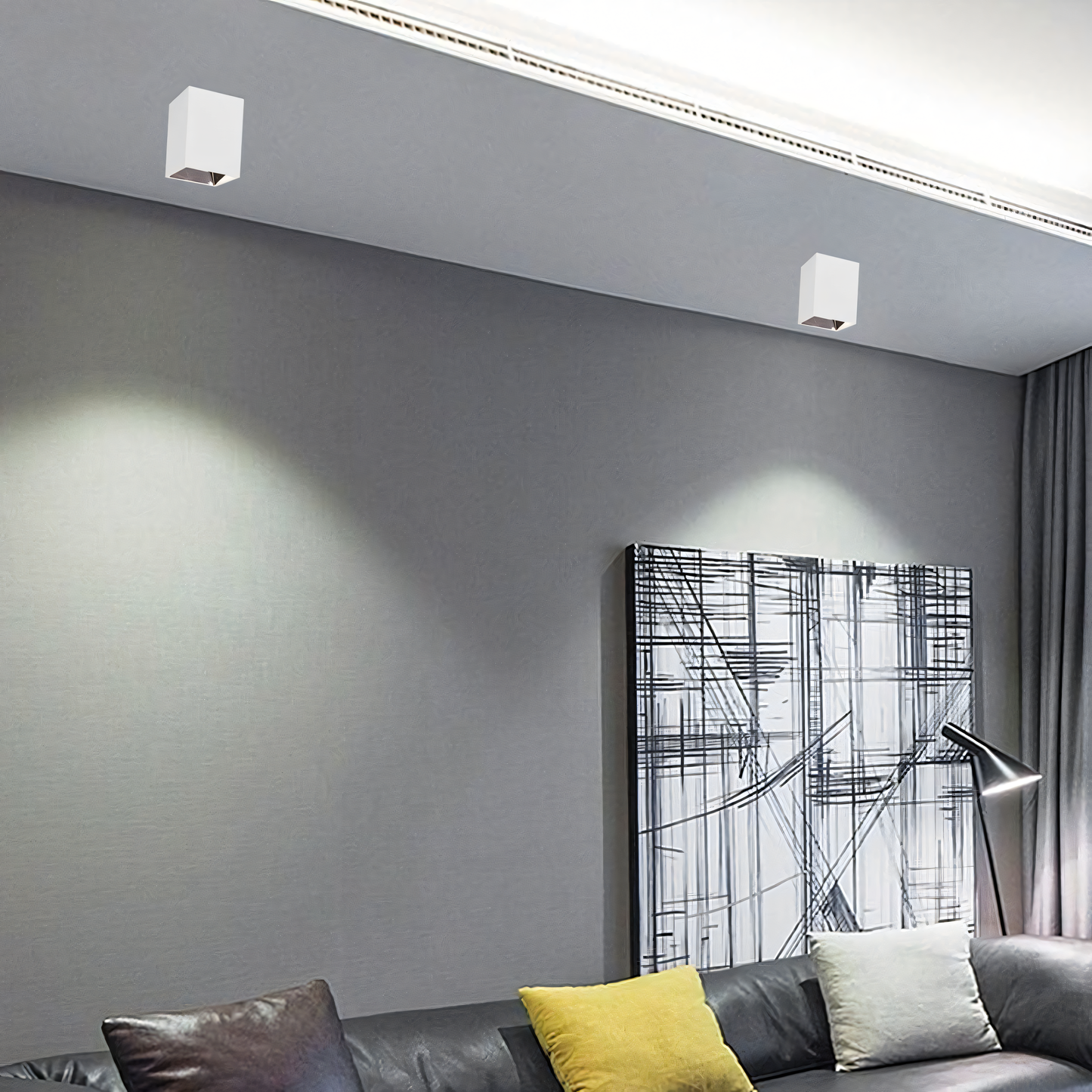 Square Surface Mounted Antiglare LED COB Spot Downlight