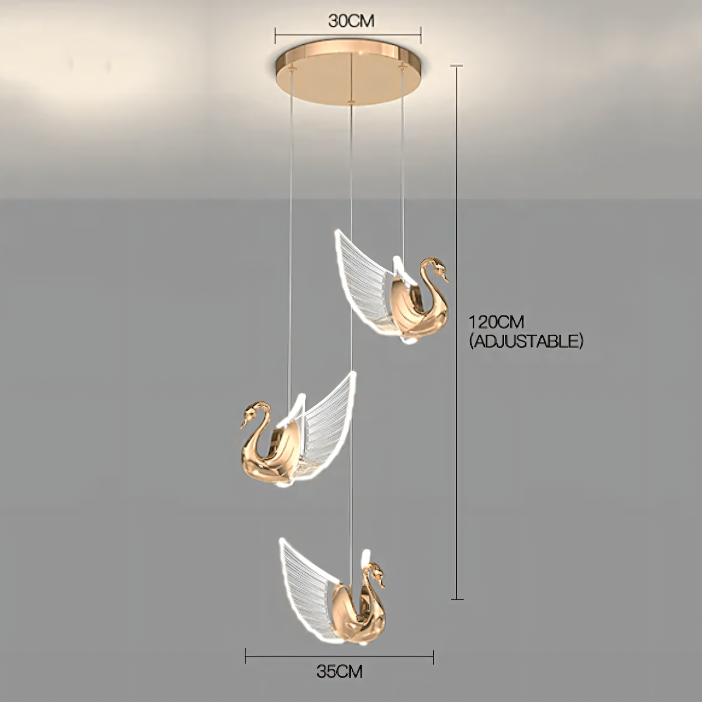 Captivating display of light and form: The Swan Hanging Light