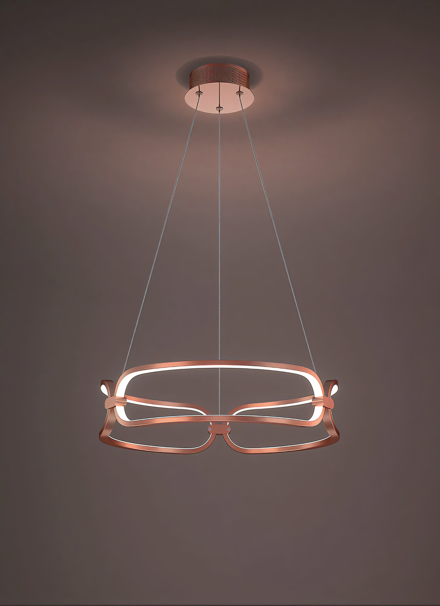 Simple yet sophisticated, this 500mm rose gold LED chandelier adds a touch of modern elegance to any space.