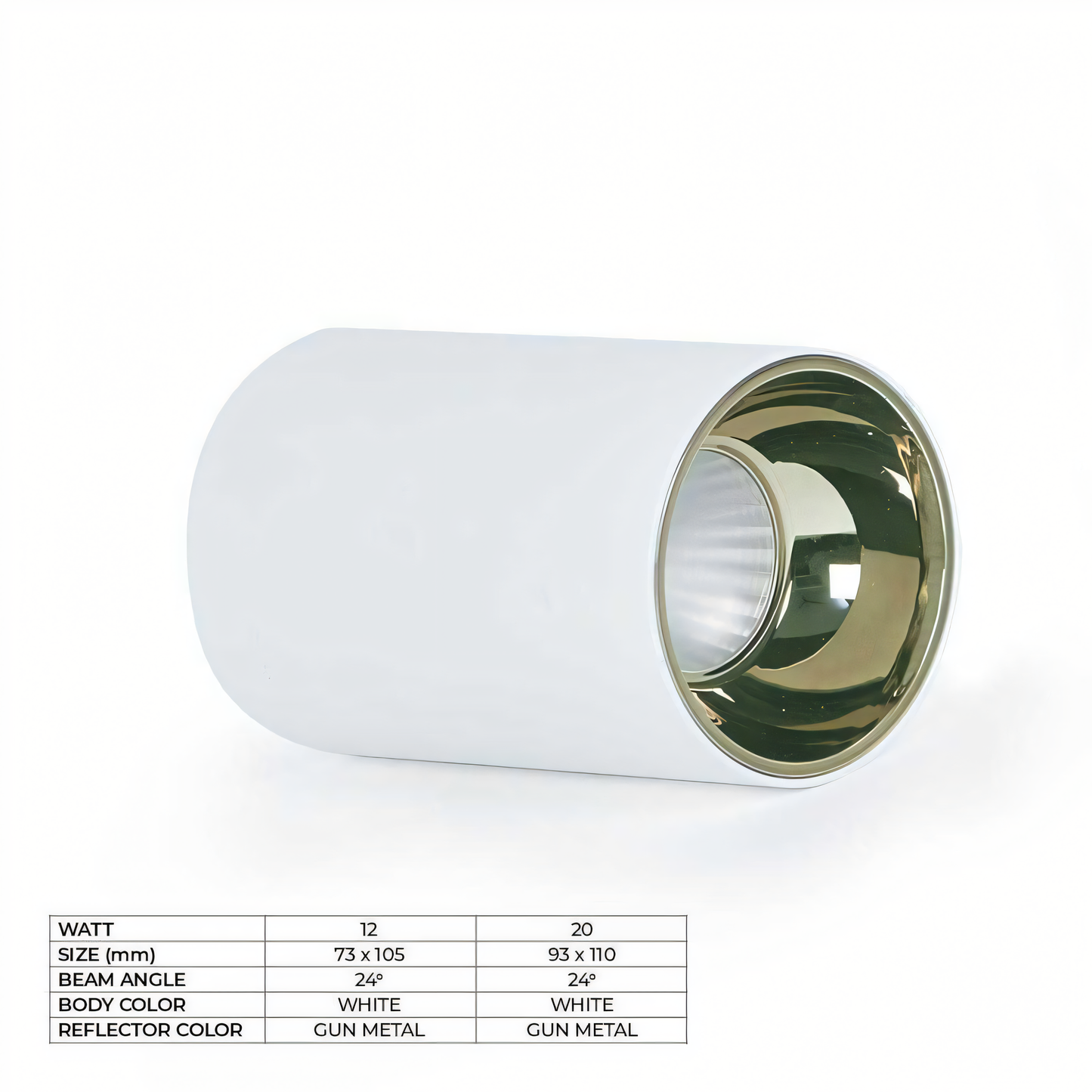 Cylindrical Surface Mounted Antiglare LED COB Spot Downlight