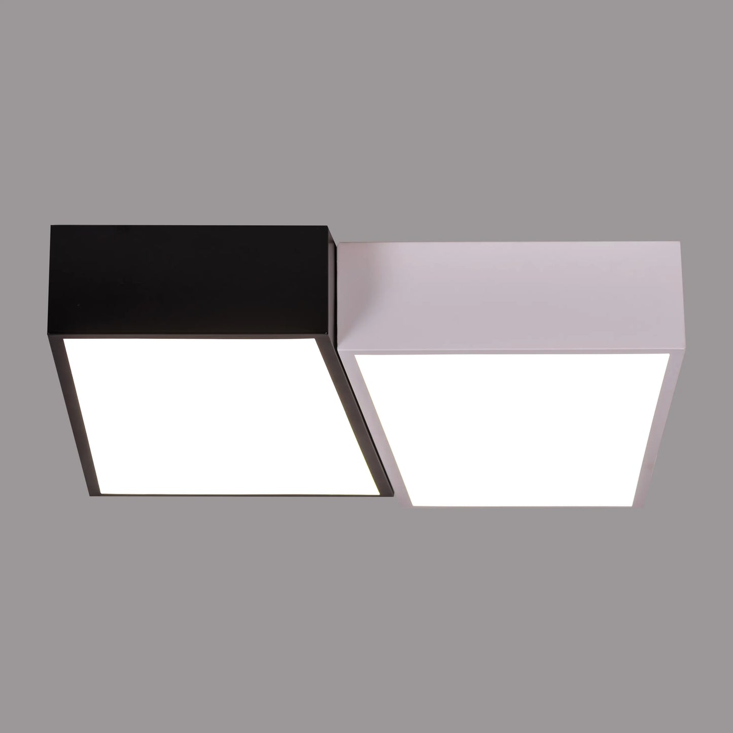 Double Trouble (Black, White, Dimmable LED With Remote Control) Ceiling Light