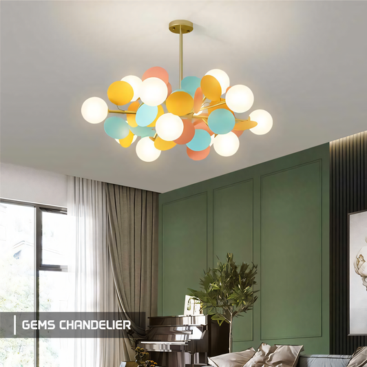 Gemmis Modern European Design Chandelier in a luxury apartment