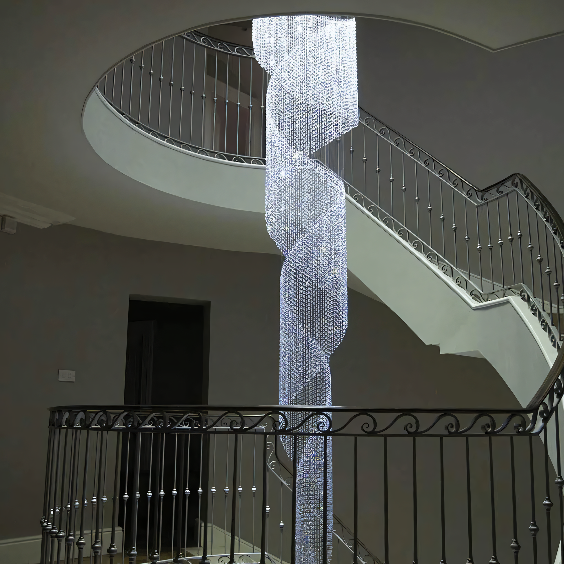 Captivating modern crystal chandelier for luxury apartment