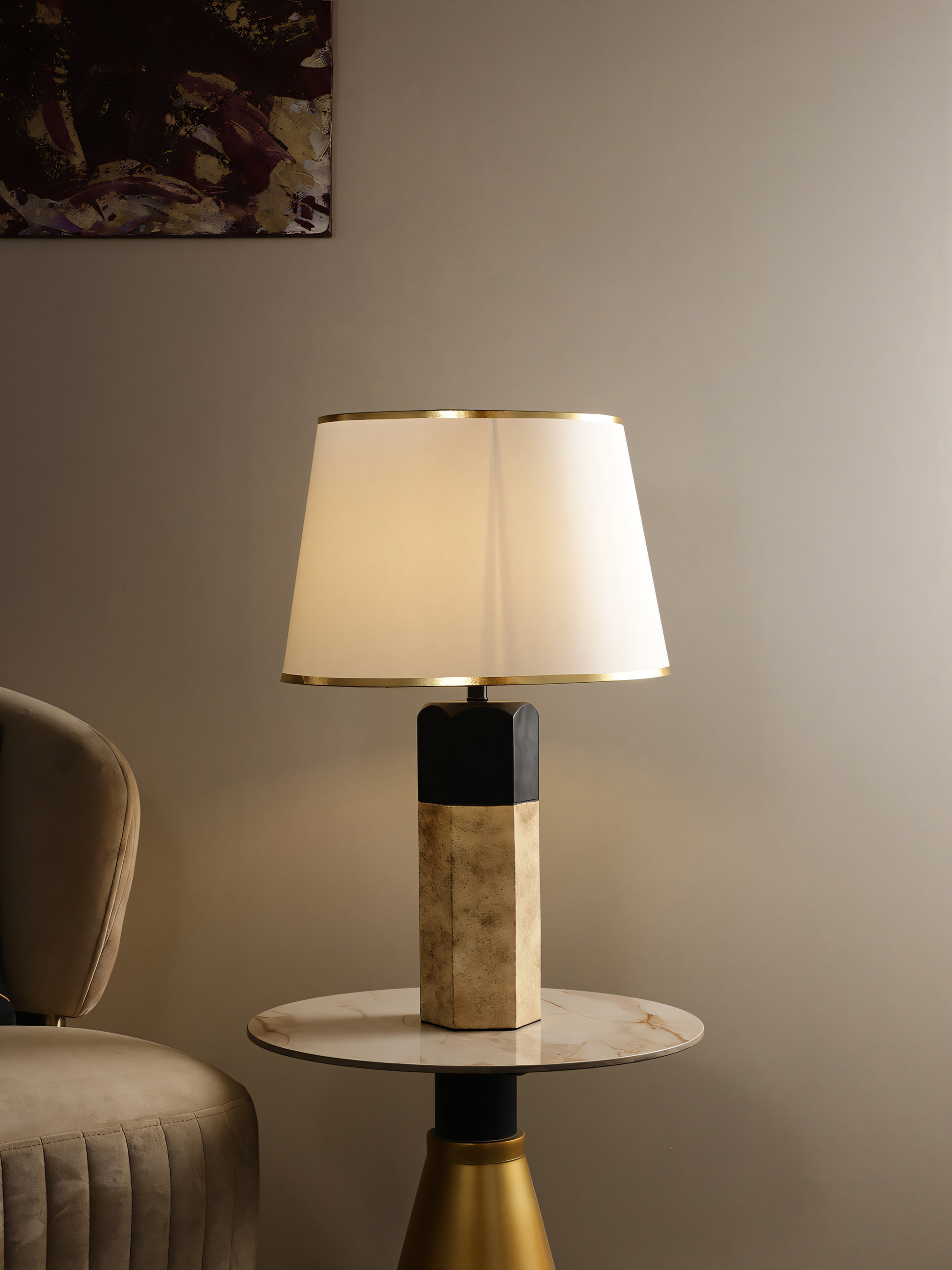 Adria Table Lamp - White