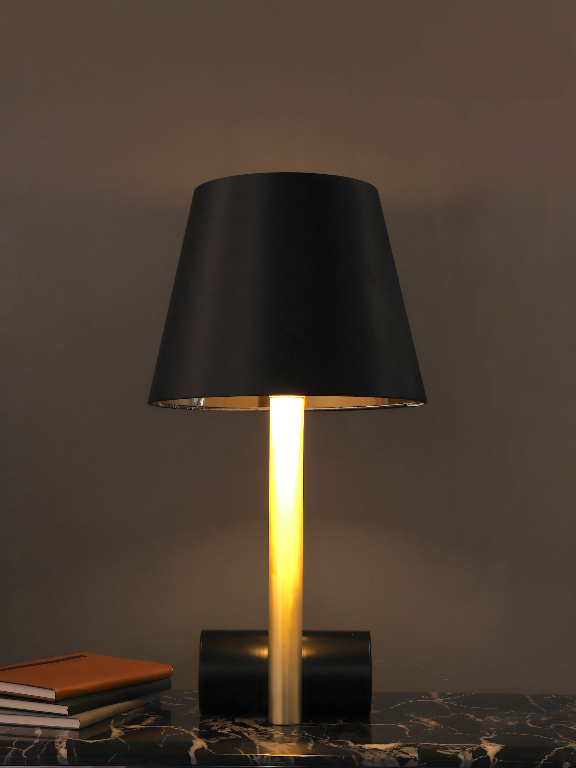 Modern stick table lamp, urban chic design