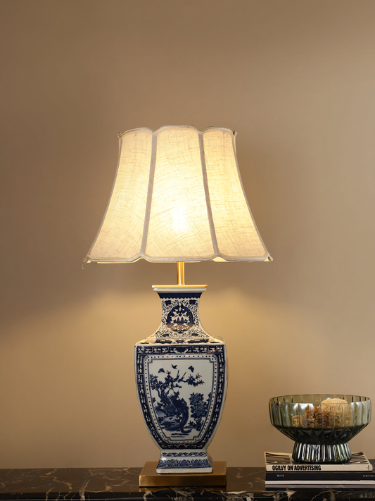 Clyde Blue-White Porcelain Table Lamp