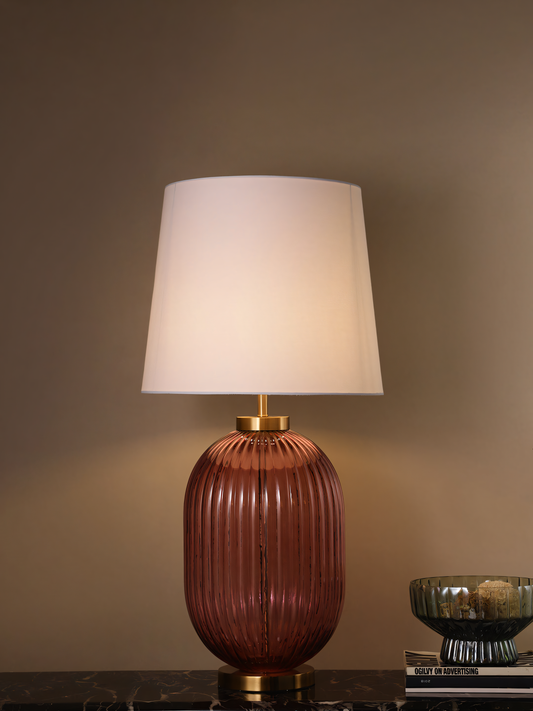 Cohen Purple Glass Table Lamp