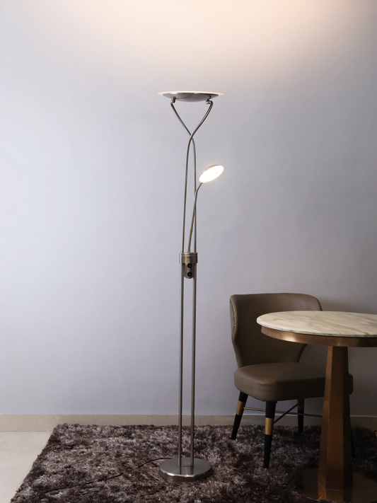 Sleek, minimalist silhouette of the Colombo Floor Lamp