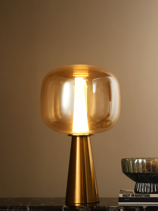 Cosmo Amber Gold LED Table Lamp - Sun Kingdom Design