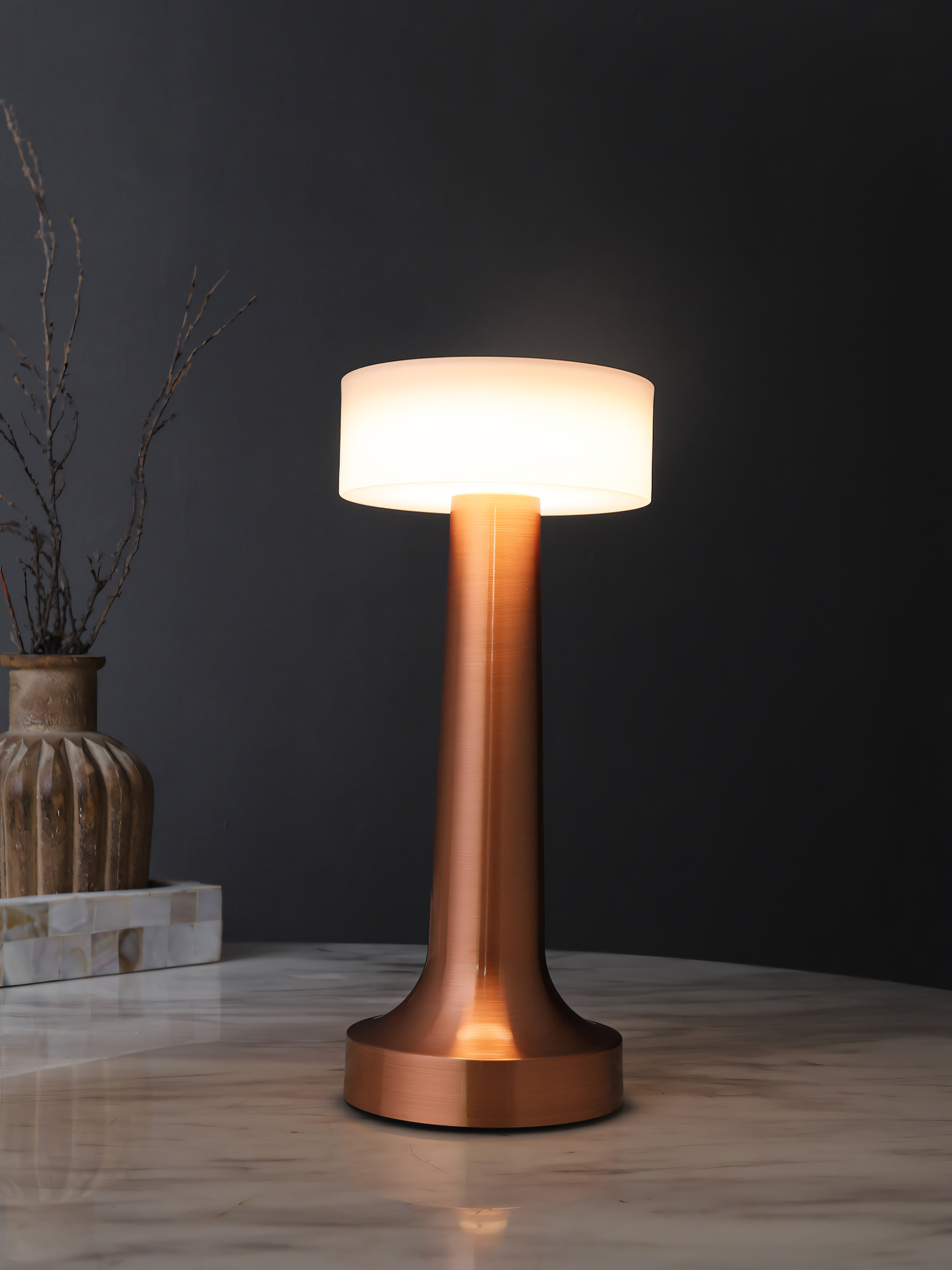 Rechargeable touch sensor table lamp for convenience