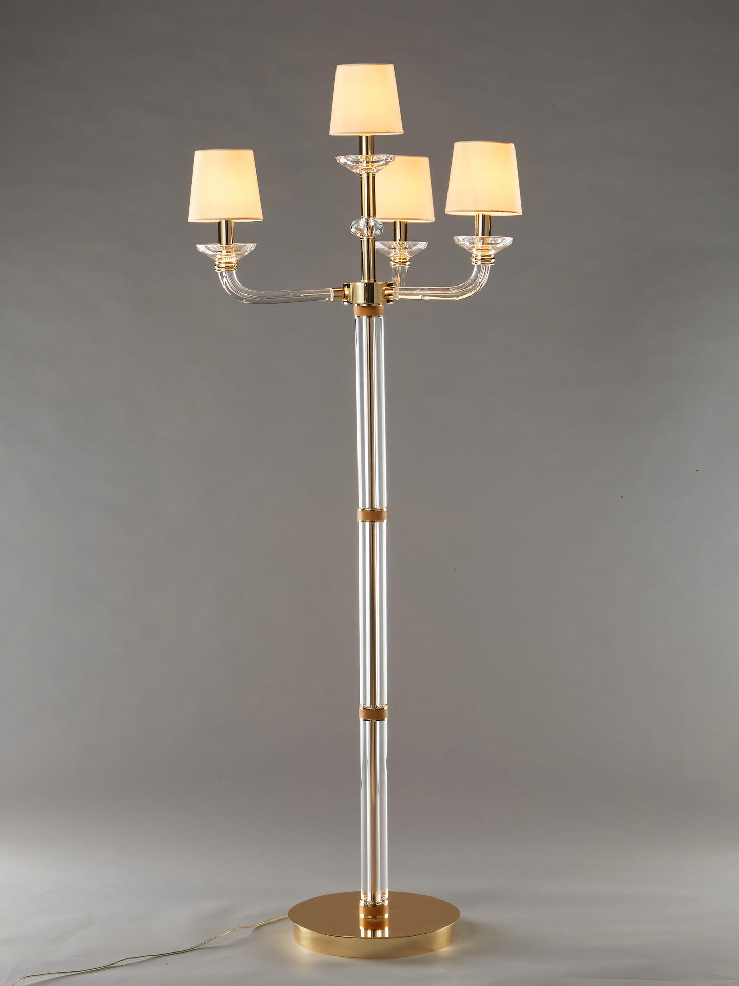 Delicate, feathered shades of the Ruth Floor Lamp