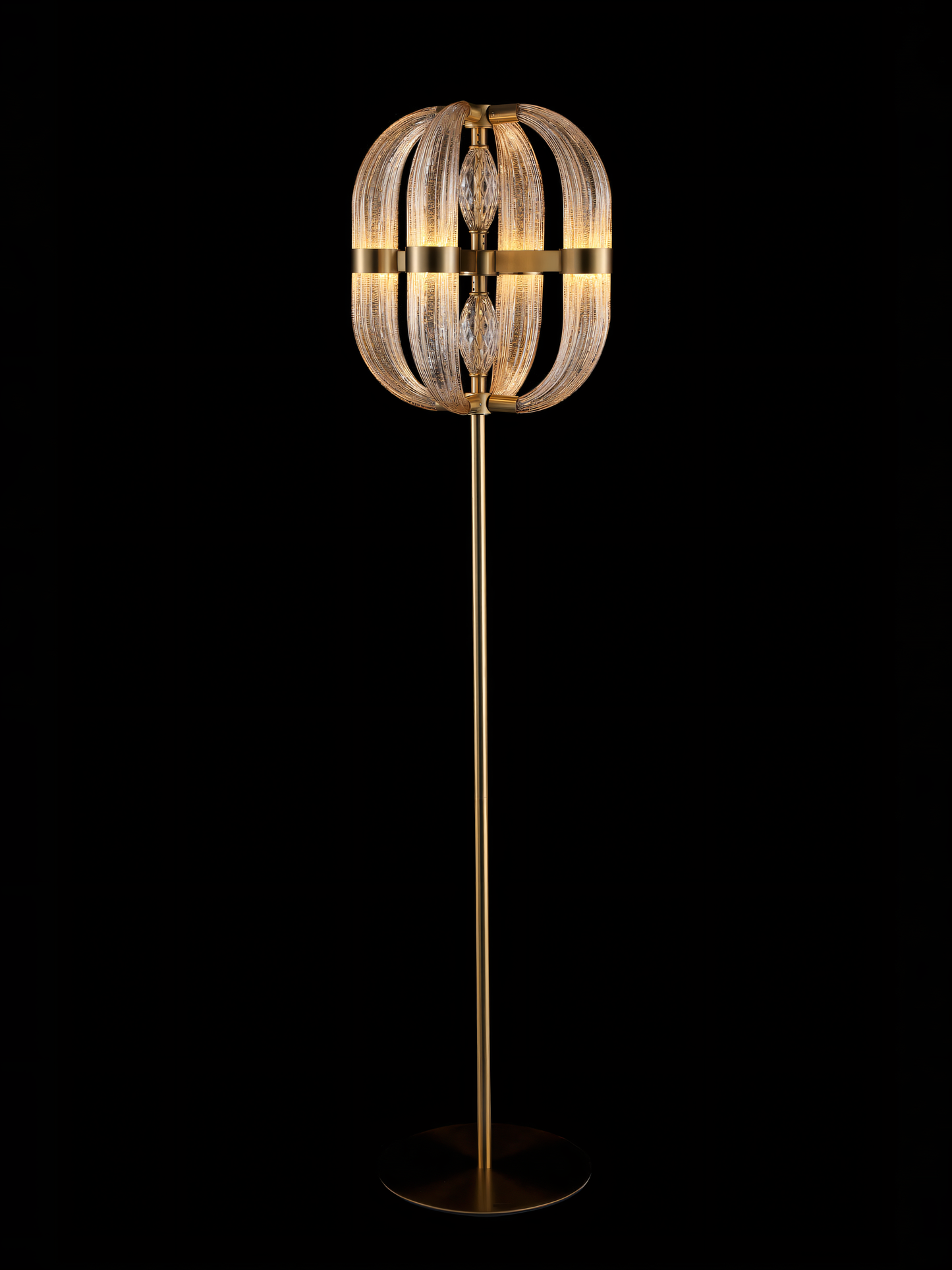 Slender metal frame of the Scott Floor Lamp