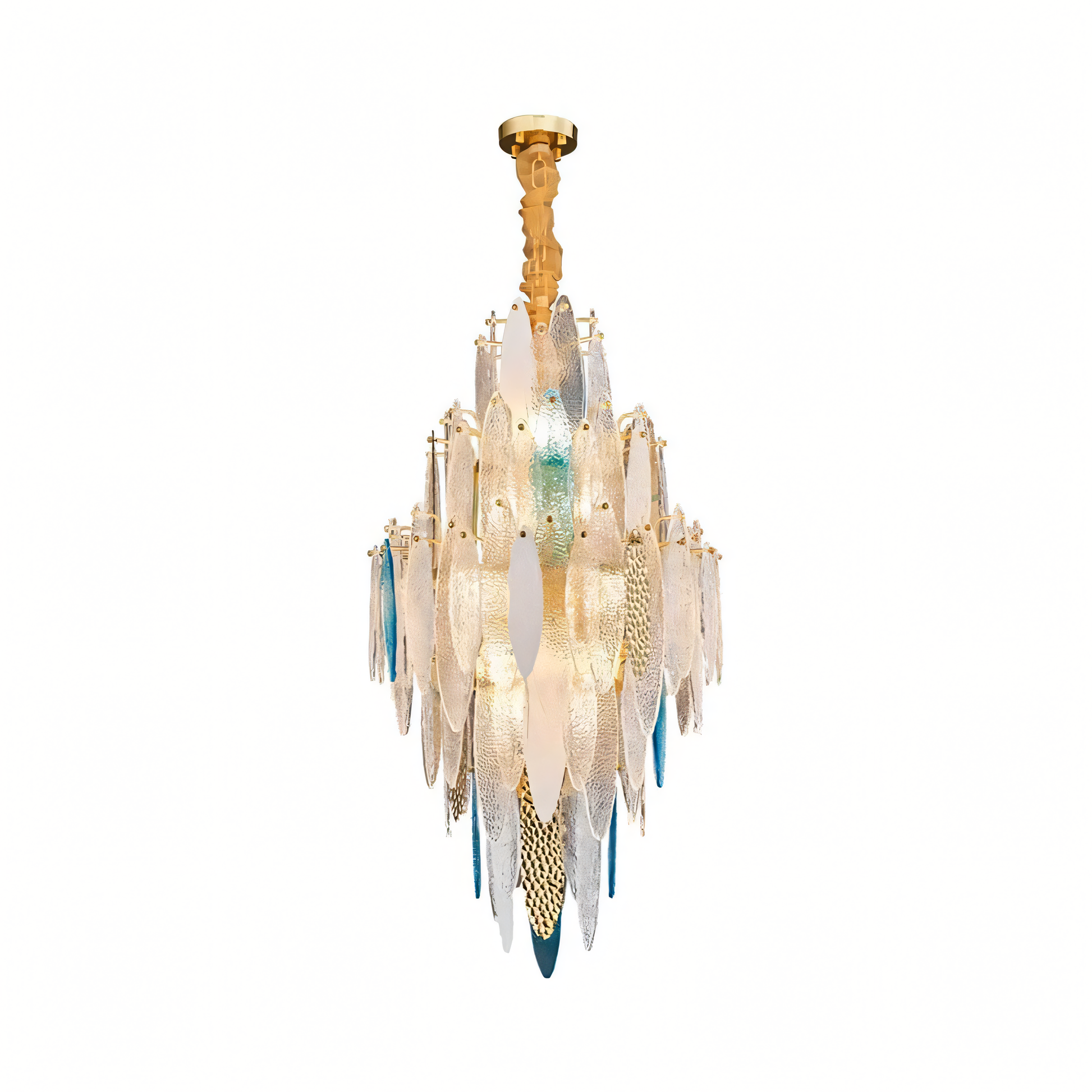 Captivating cascading crystal chandelier, a masterpiece of natural inspiration