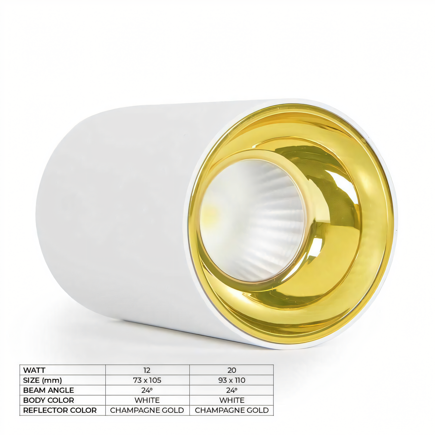 Cylindrical Surface Mounted Antiglare LED COB Spot Downlight