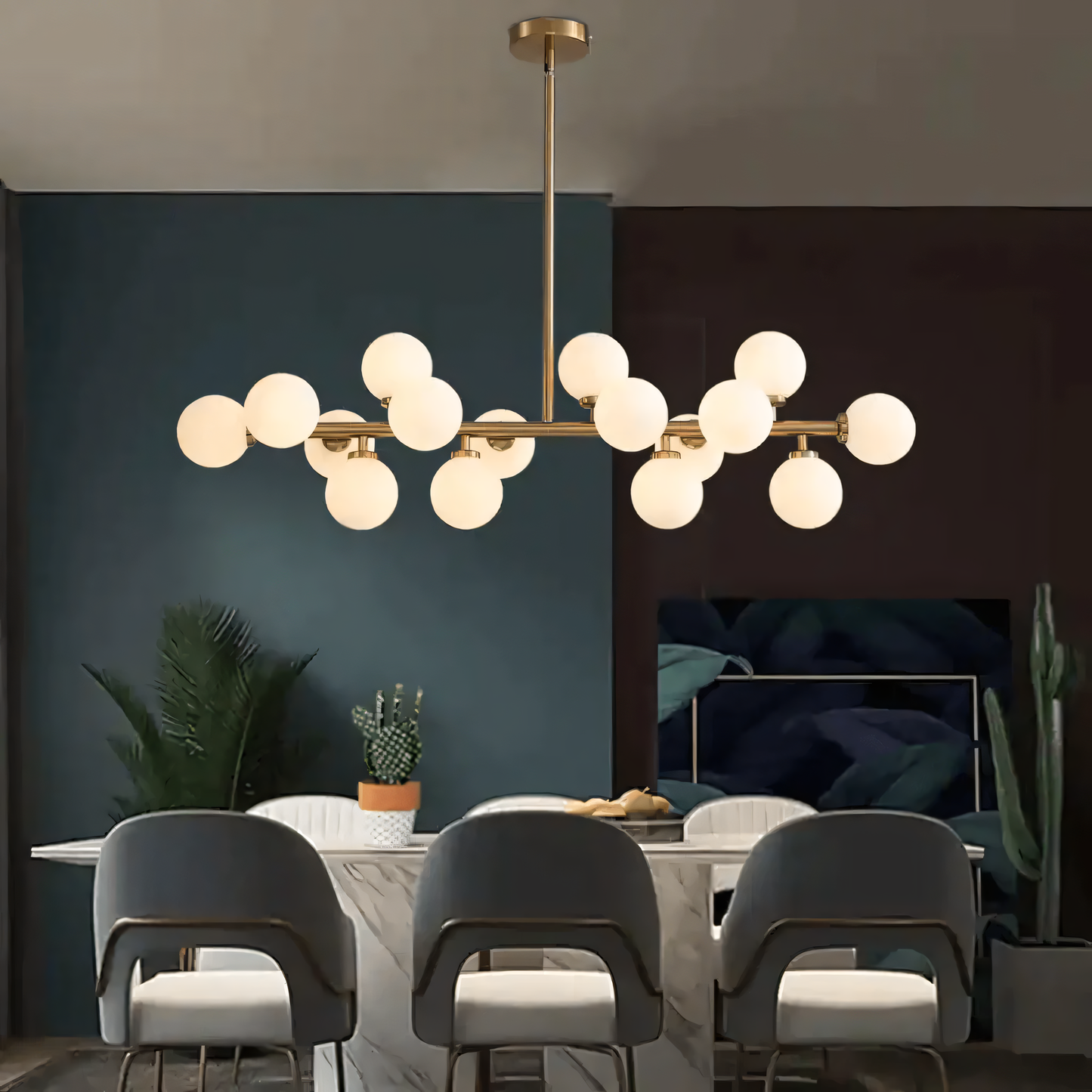 Bellus Catuli Modern Dining Chandelier in a beach house villa