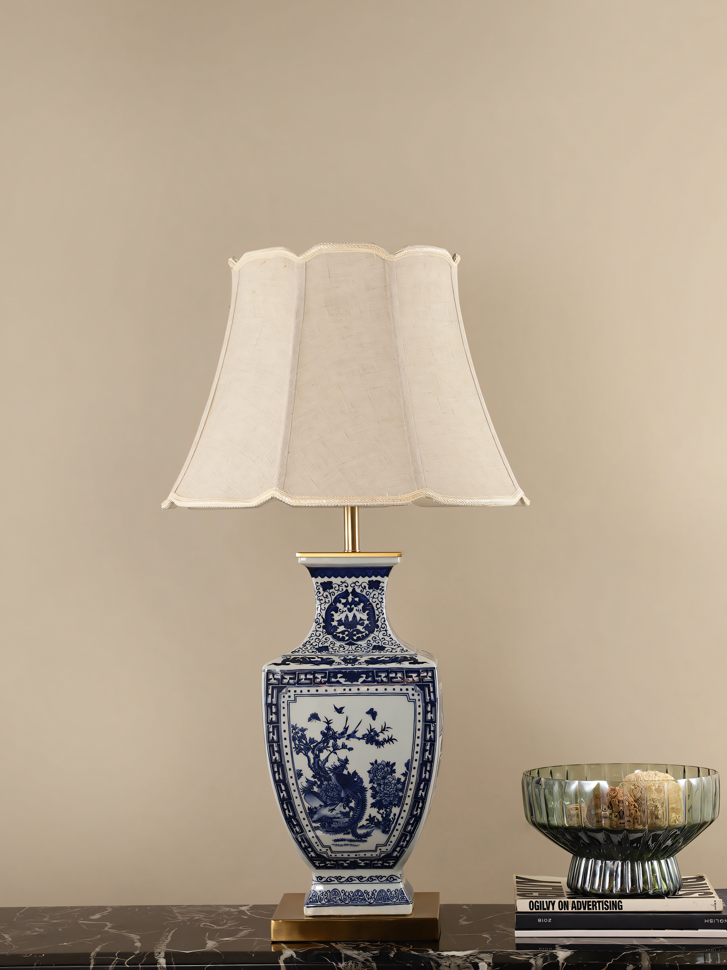 Clyde Blue-White Porcelain Table Lamp