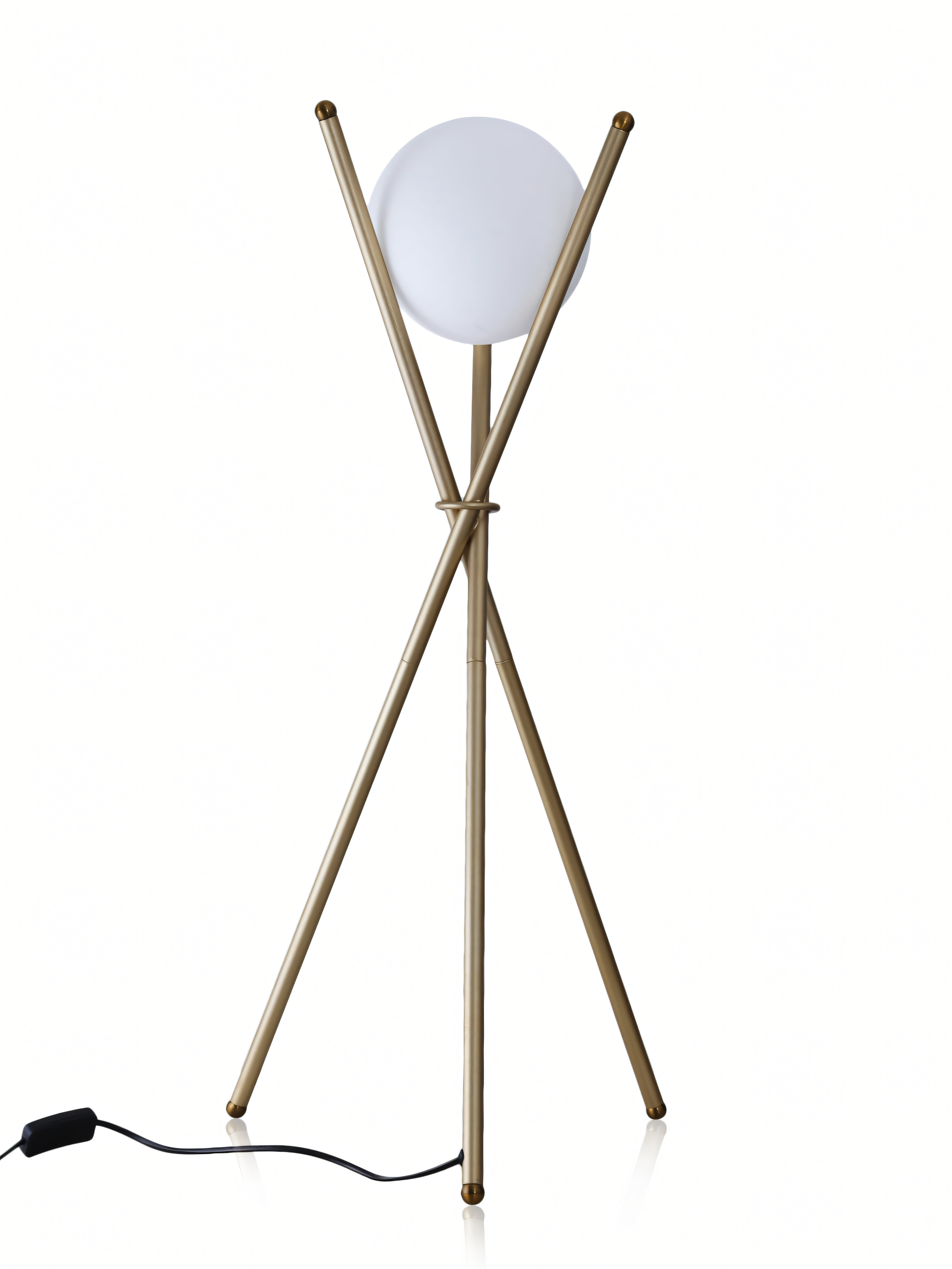 Bold geometric table lamp, sleek silhouette