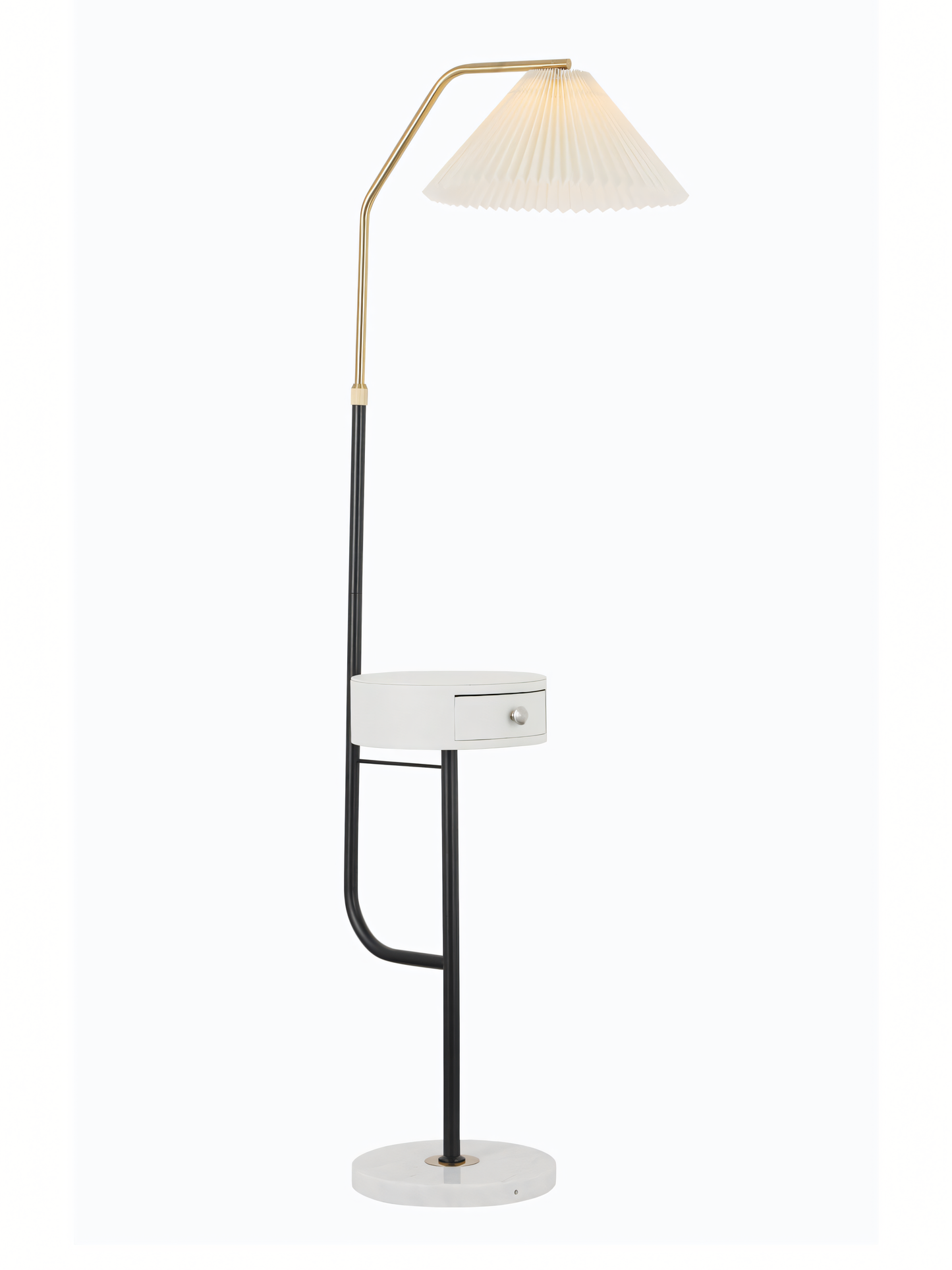 Slender, metal frame of the Reece Floor Lamp