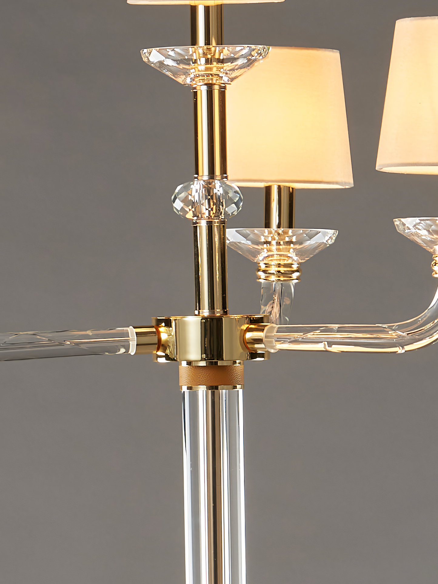 Graceful, multi-tiered design of the Ruth Floor Lamp