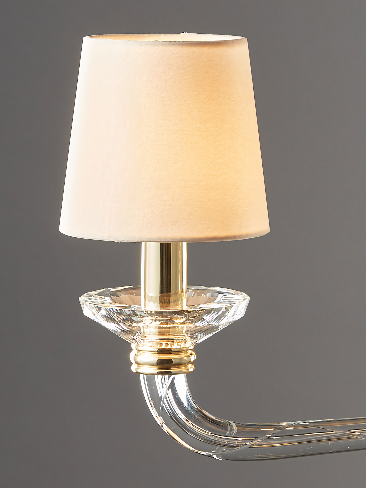 Premium metal and crystal table lamp