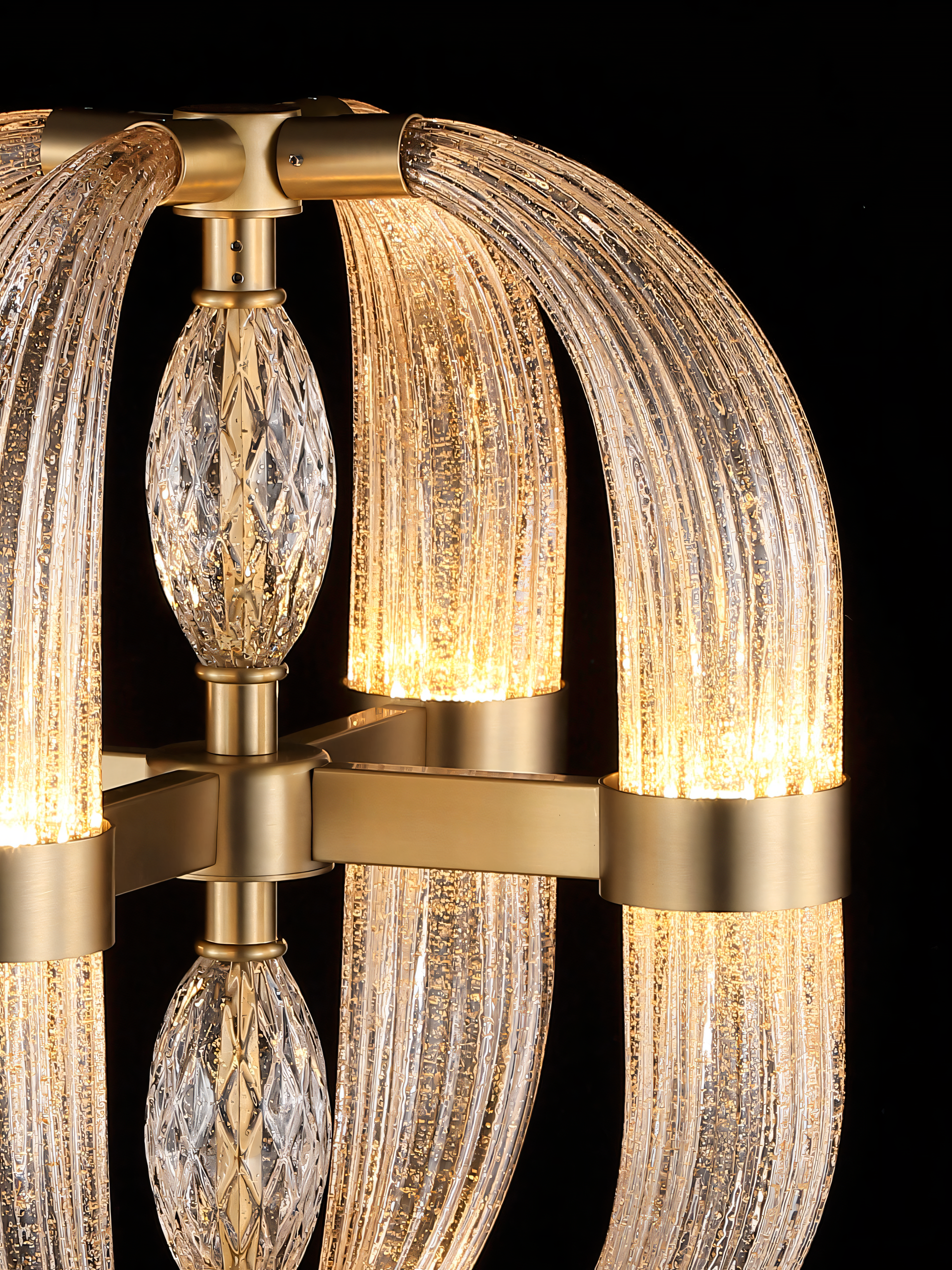 Premium glass and metal table lamp design