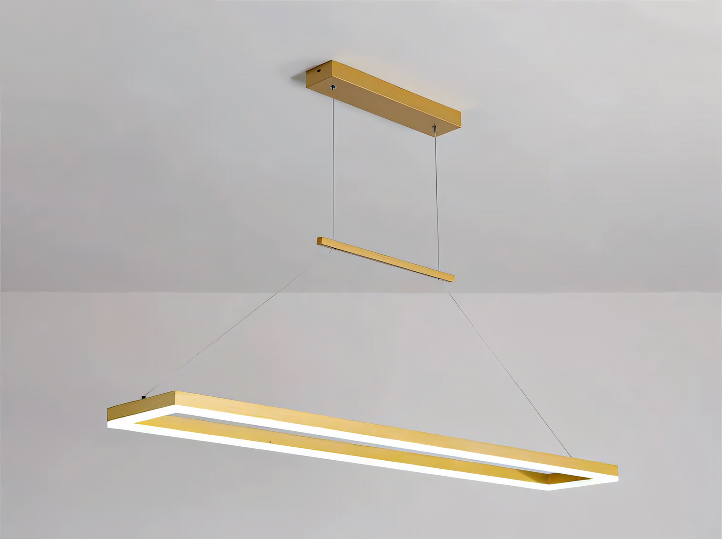 Sleek and modern gold pendant lamp