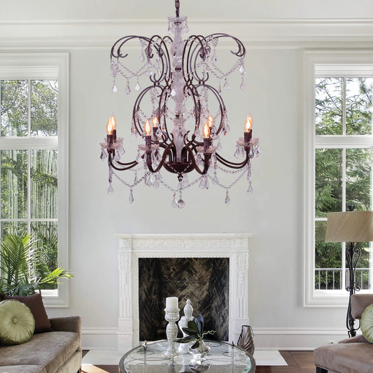 Rustic Restoration Crystal Chandelier