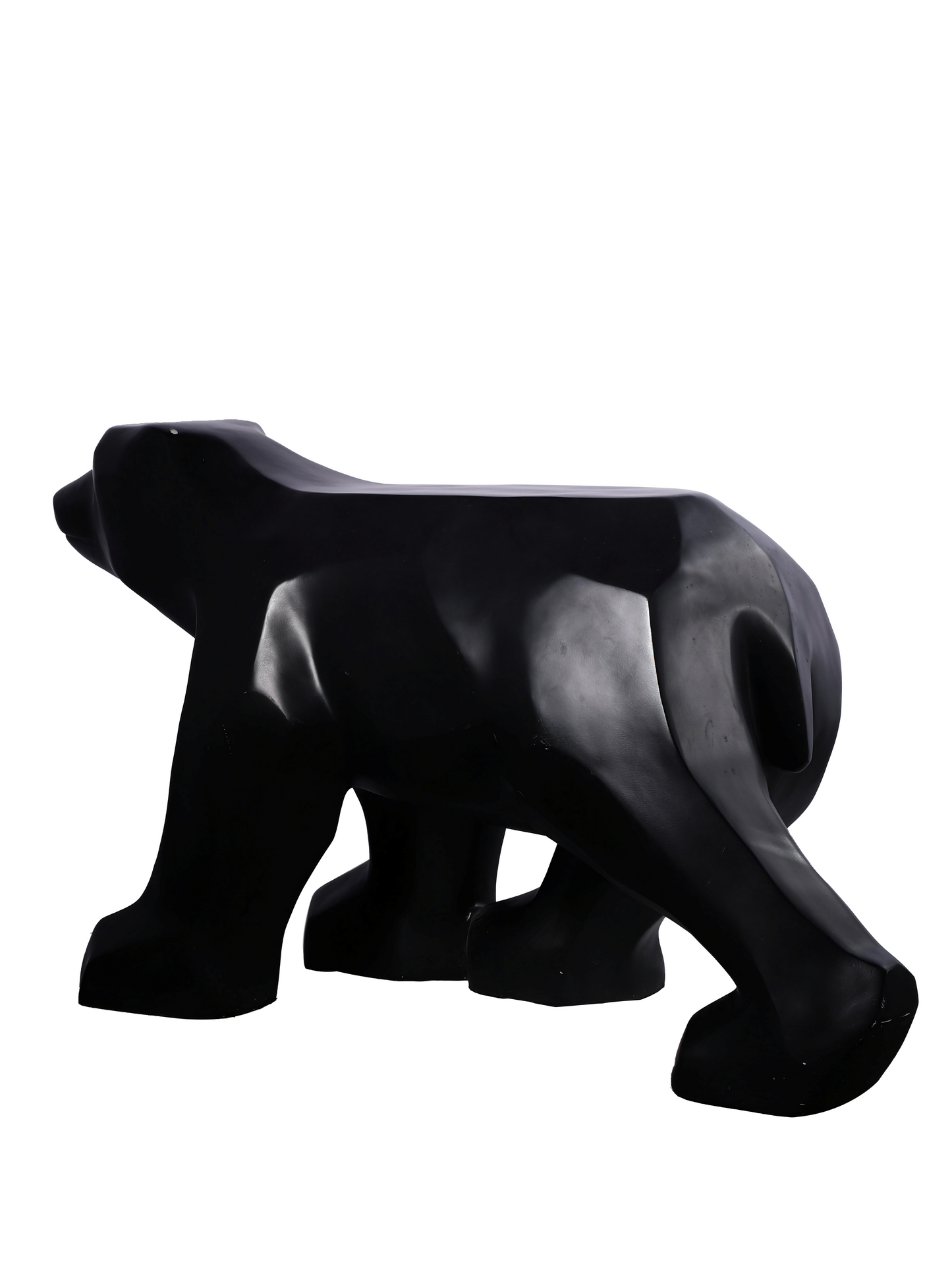 Detailed view of the bear-inspired design on the base of the Bear Black Floor Lamp