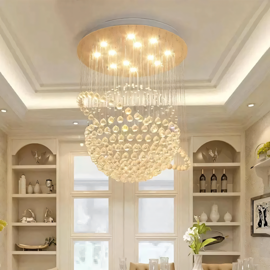 Galaxy Flush Mount Crystal Chandelier