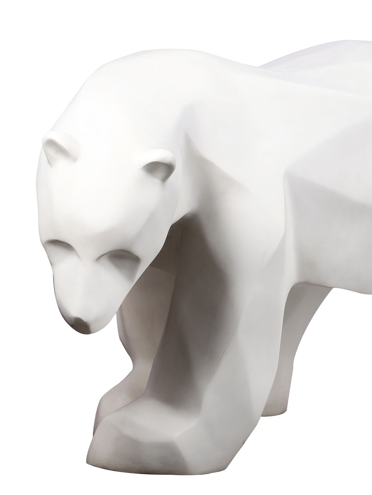 Detailed view of the bear-inspired design on the base of the Bear White Floor Lamp