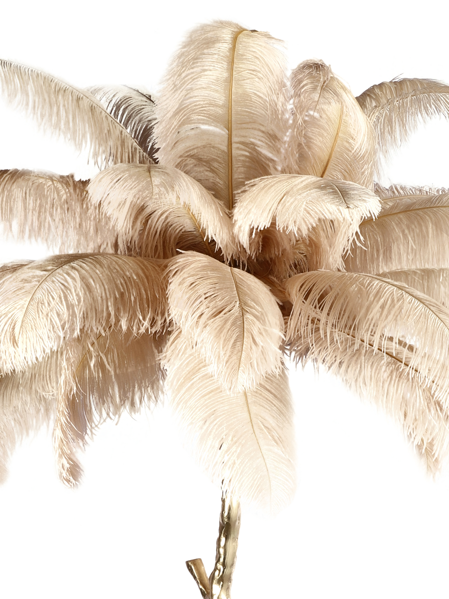 Feather Beige Floor Lamp illuminating a refined home office space