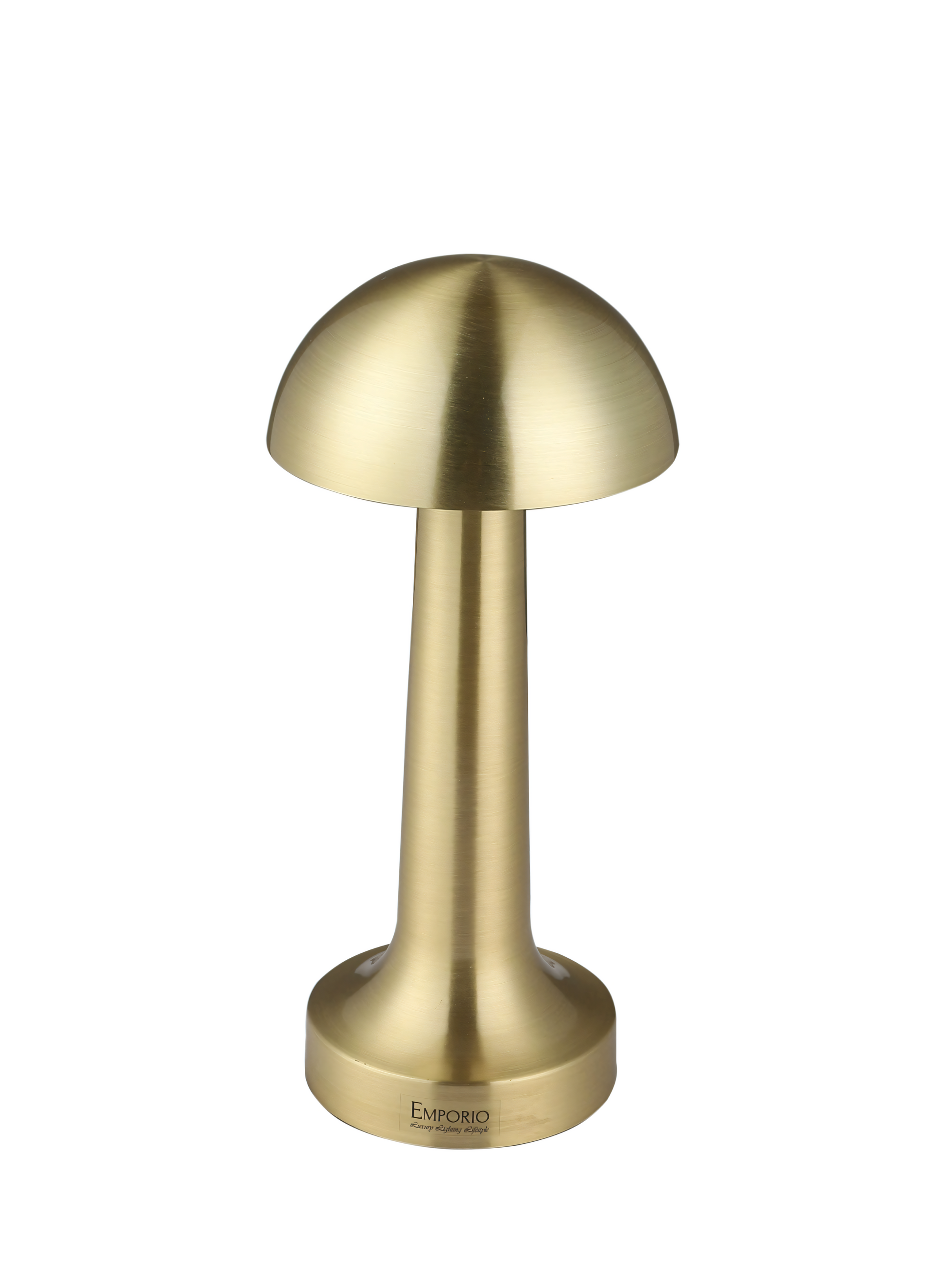 Intricate metal mushroom-inspired lamp design