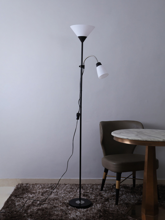 Sleek, minimalist silhouette of the Silvius Floor Lamp