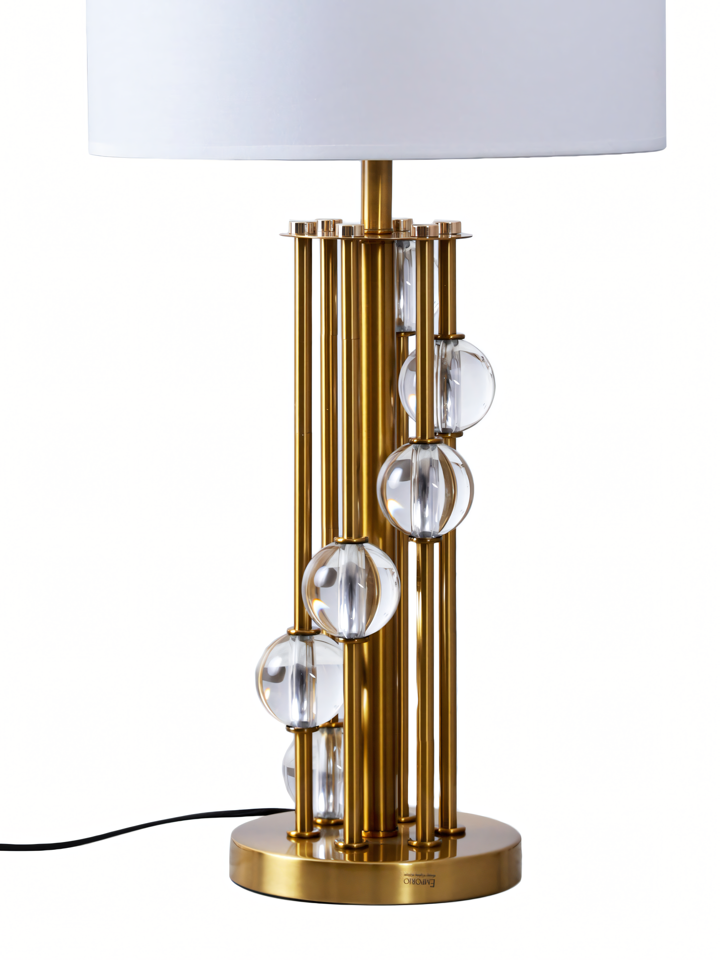 Enchanting crystal embedded lamp, warm glow