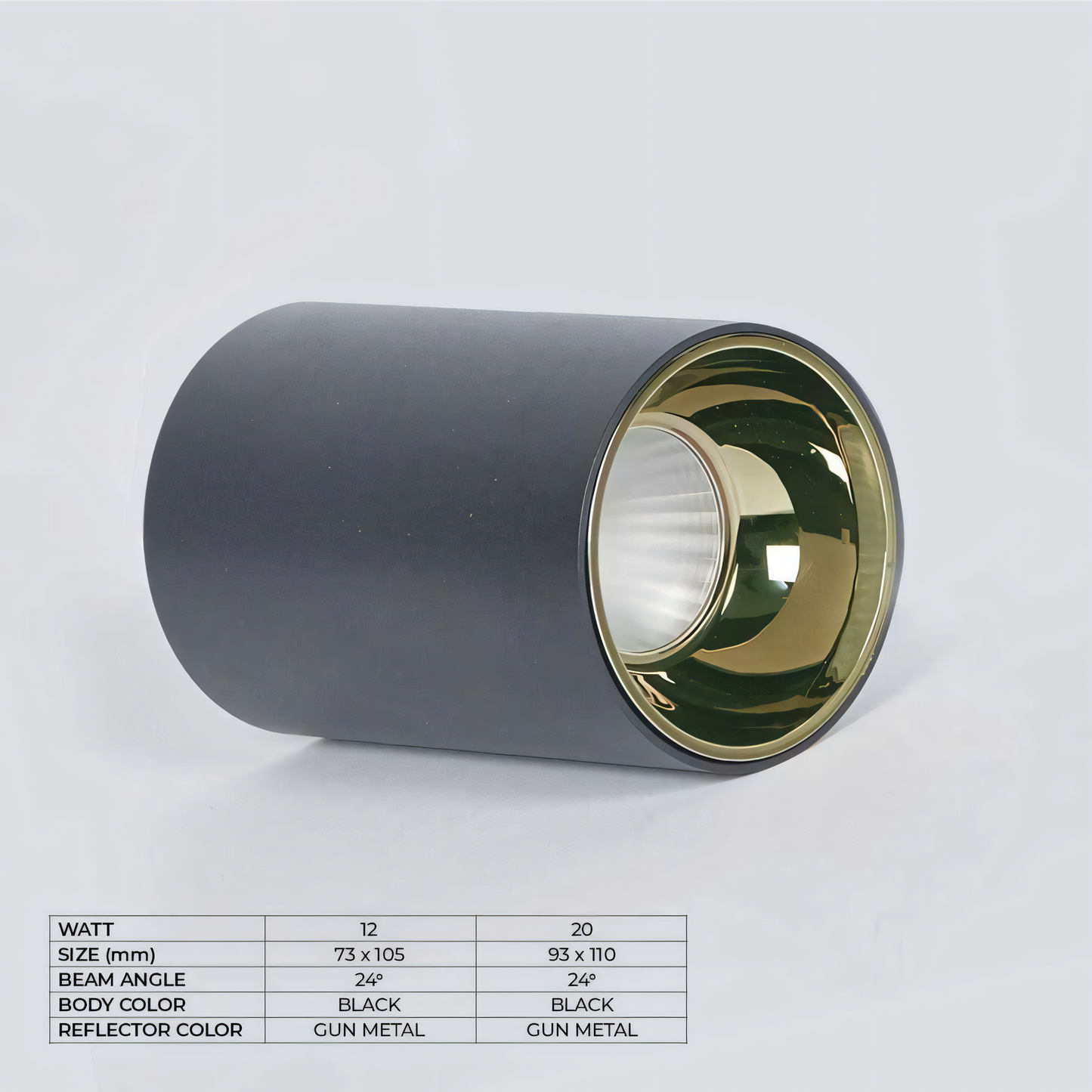 Cylindrical Surface Mounted Antiglare LED COB Spot Downlight