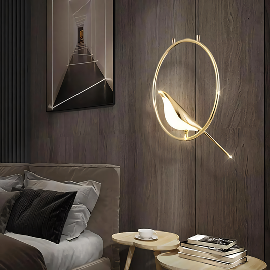 Chirpy Hanging Light: A delicate, bird-shaped LED chandelier.