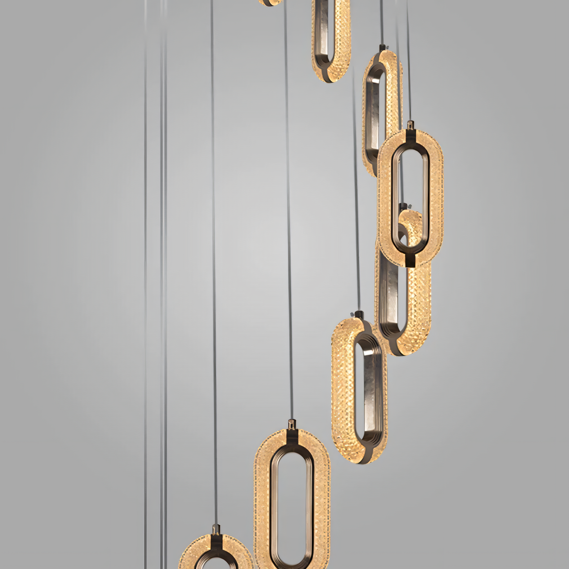 Luxurious Prsten-design double-height chandelier