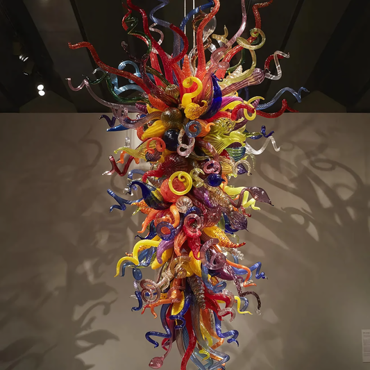 Chihuly Inspired Chandelier, a breathtaking centerpiece in the Ice Kingdom