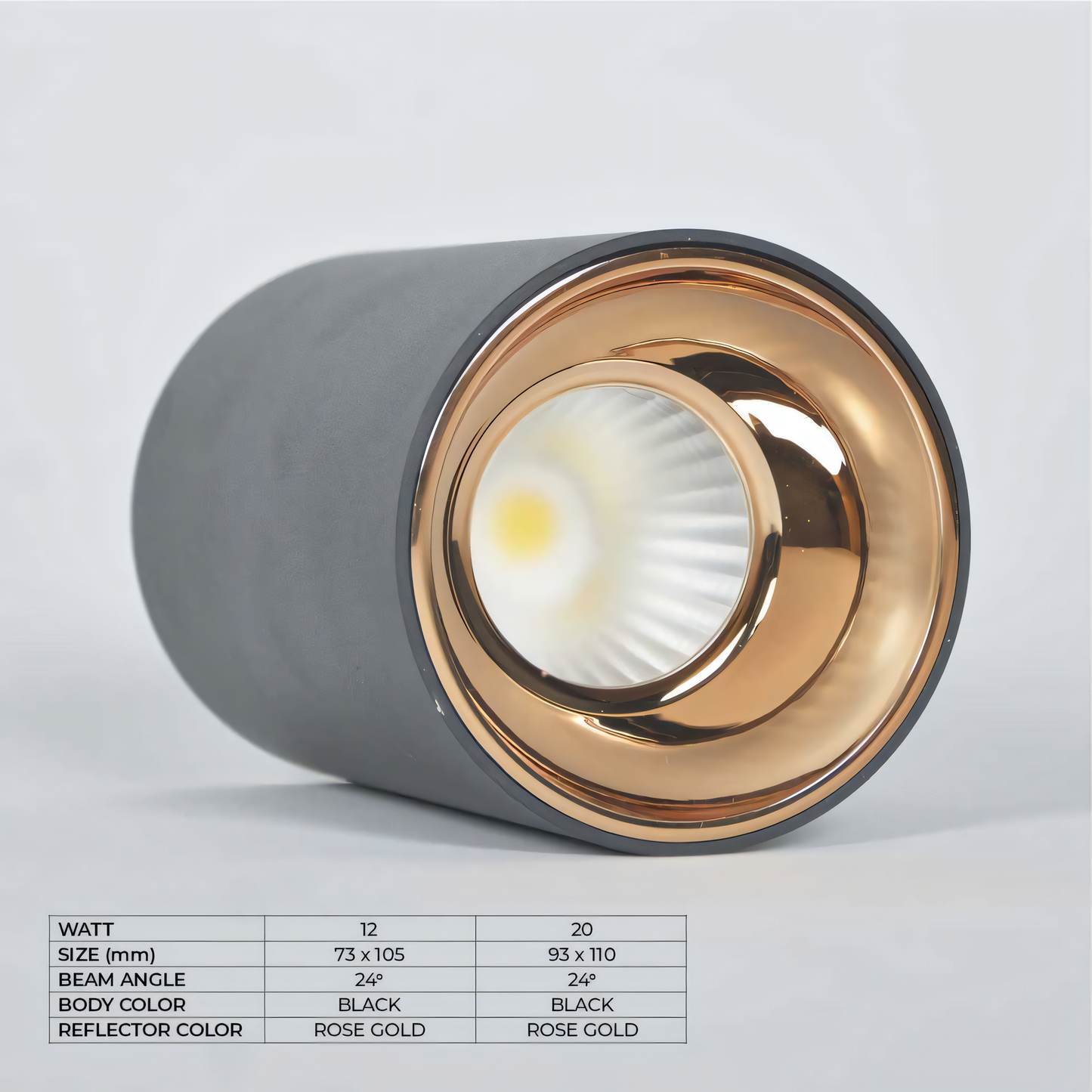 Cylindrical Surface Mounted Antiglare LED COB Spot Downlight