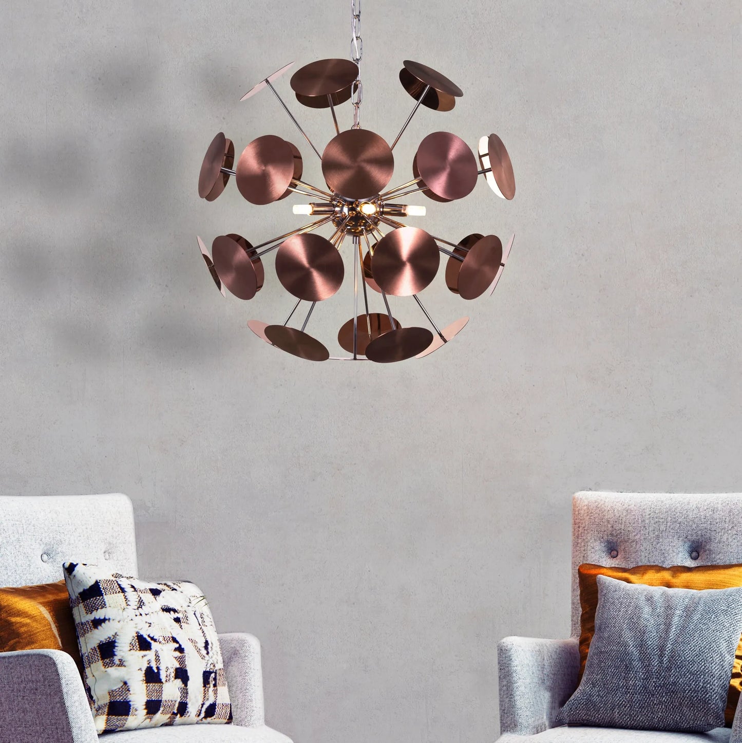 Always & Never Chandelier in copper finish