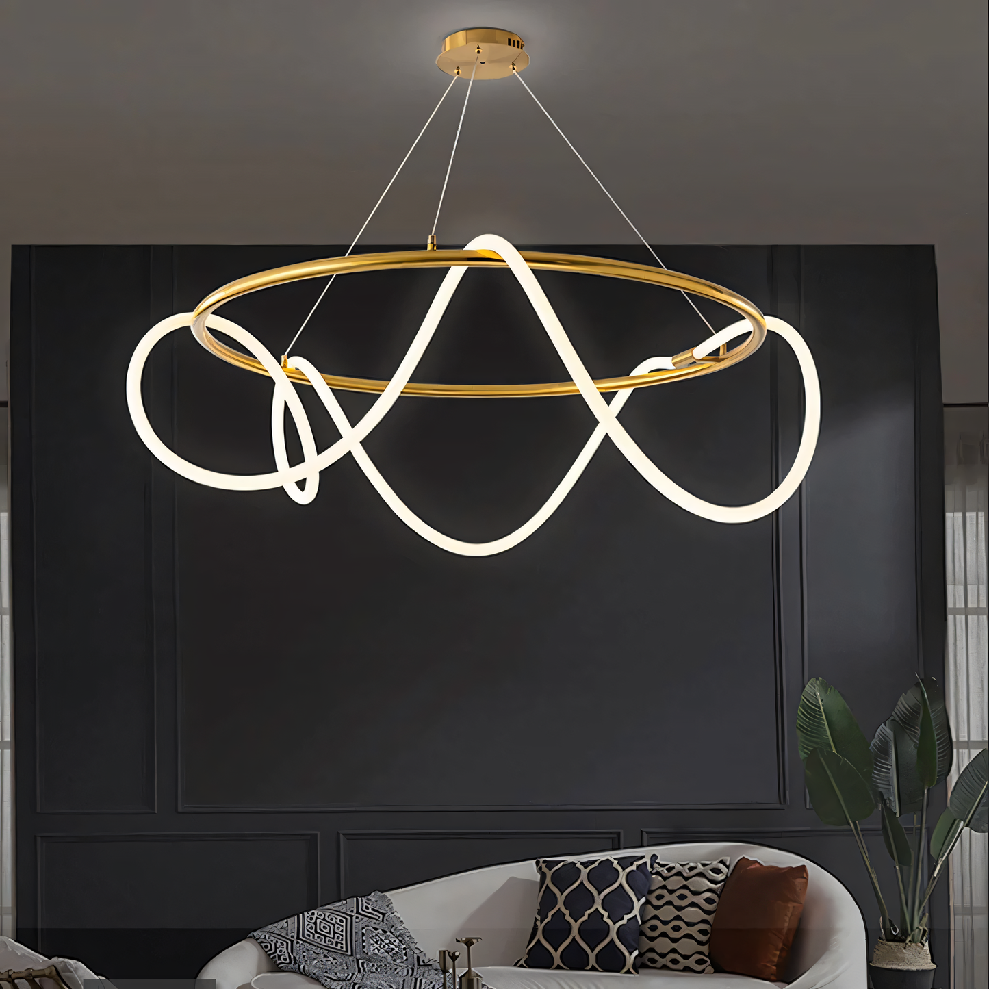 Beautiful Energy-Efficient LED Snake Chandelier