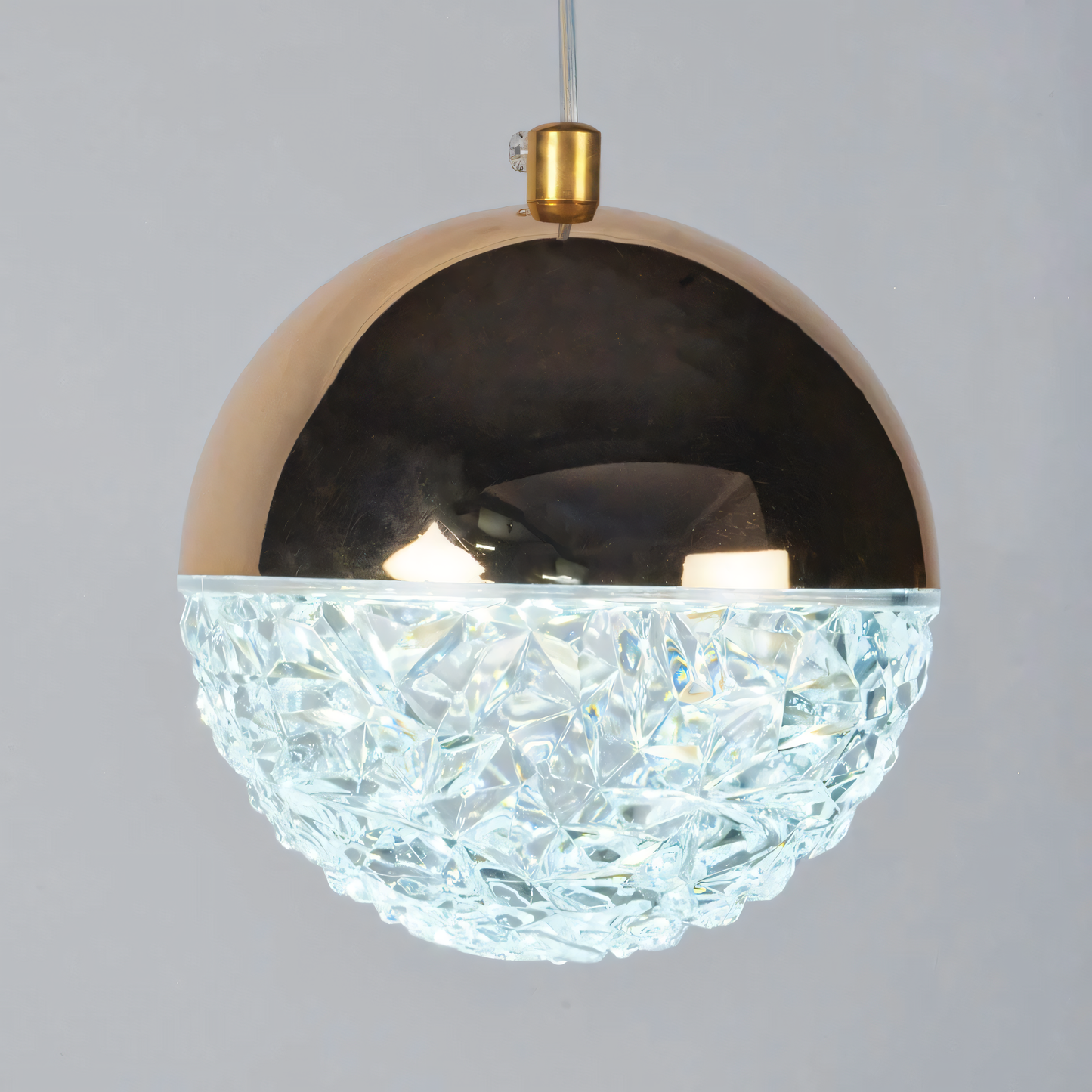 Luxurious crystal ball modern duplex chandelier