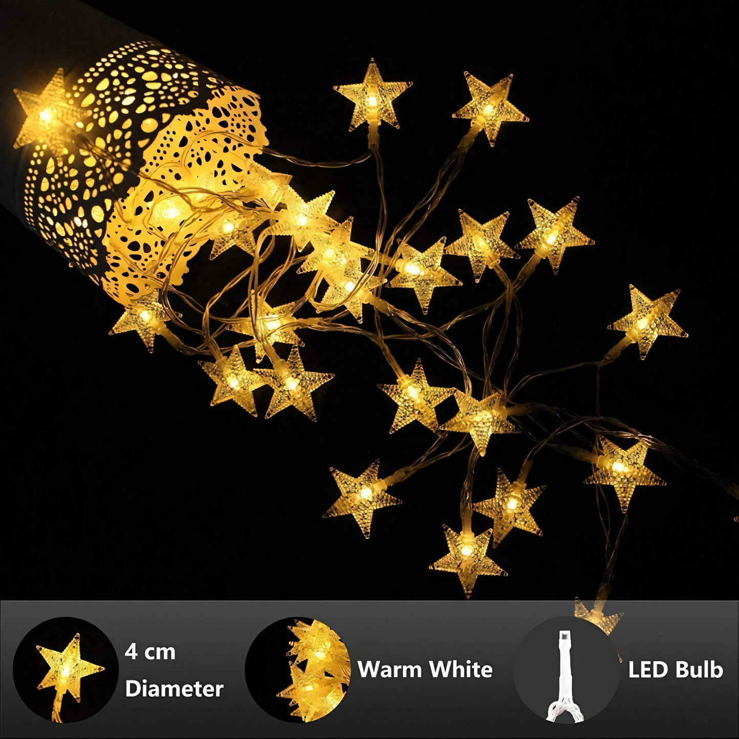 Star String Decorative LED Fairy Light