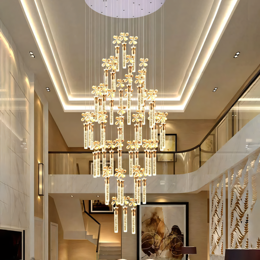 Alluring Lpheion Crystal Petal Chandelier