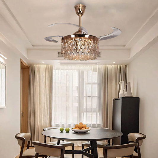 Breathtaking Elegance Zing Crystal Chandelier Fan