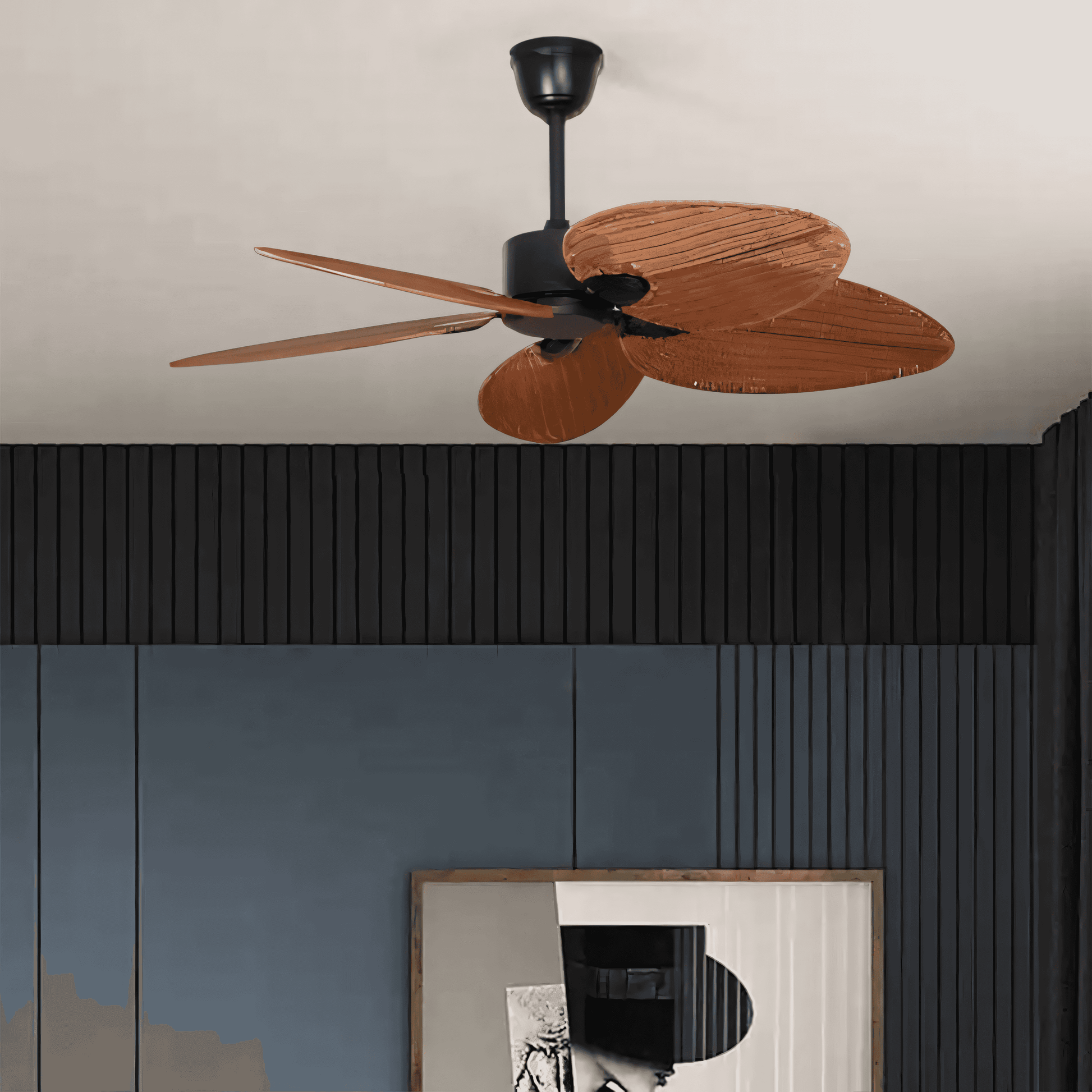 Woodcraft ceiling fan, a cozy mountain sanctuary