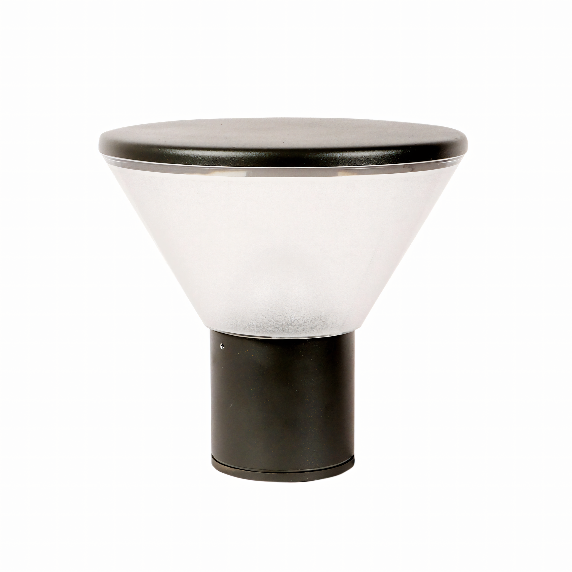 Sleek, cone-shaped design of the Conical Gate Light