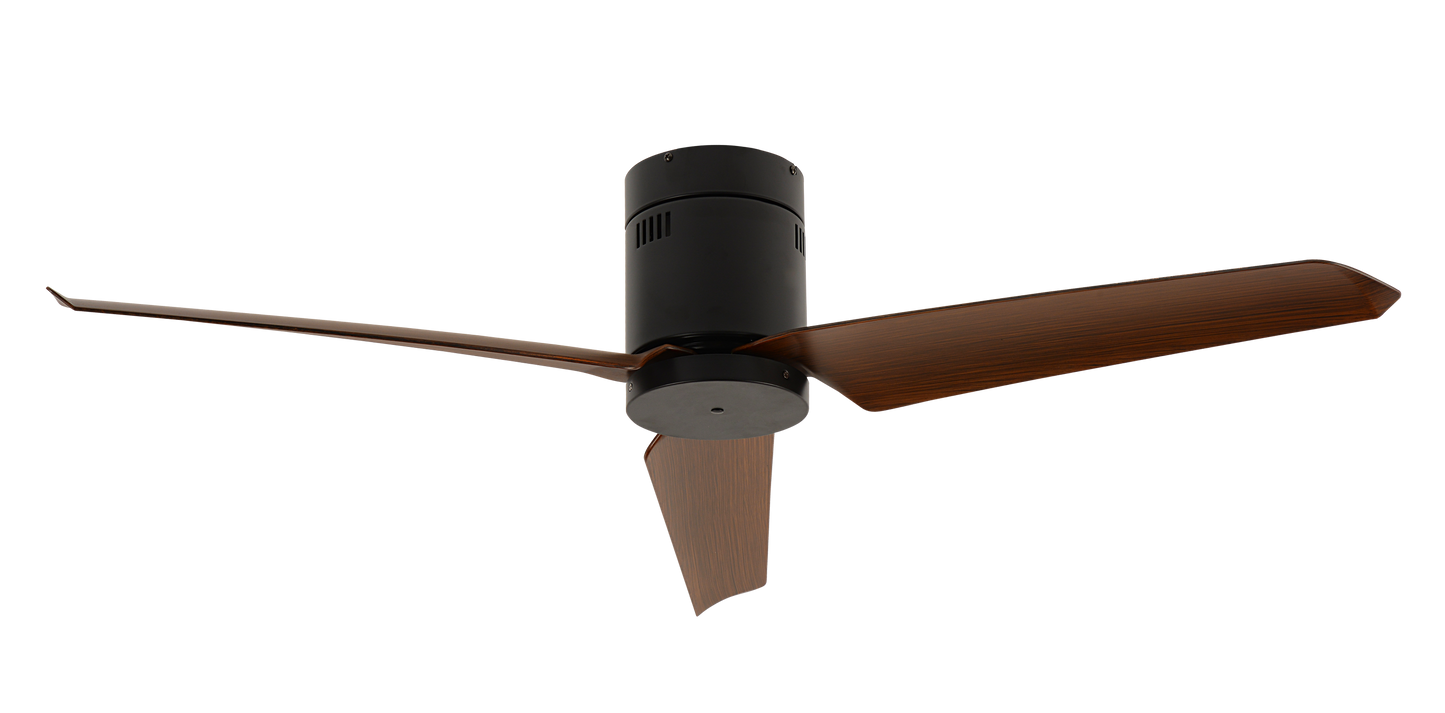 Dual Tone Breeze Ceiling Fan with sleek black blades and gold finish.