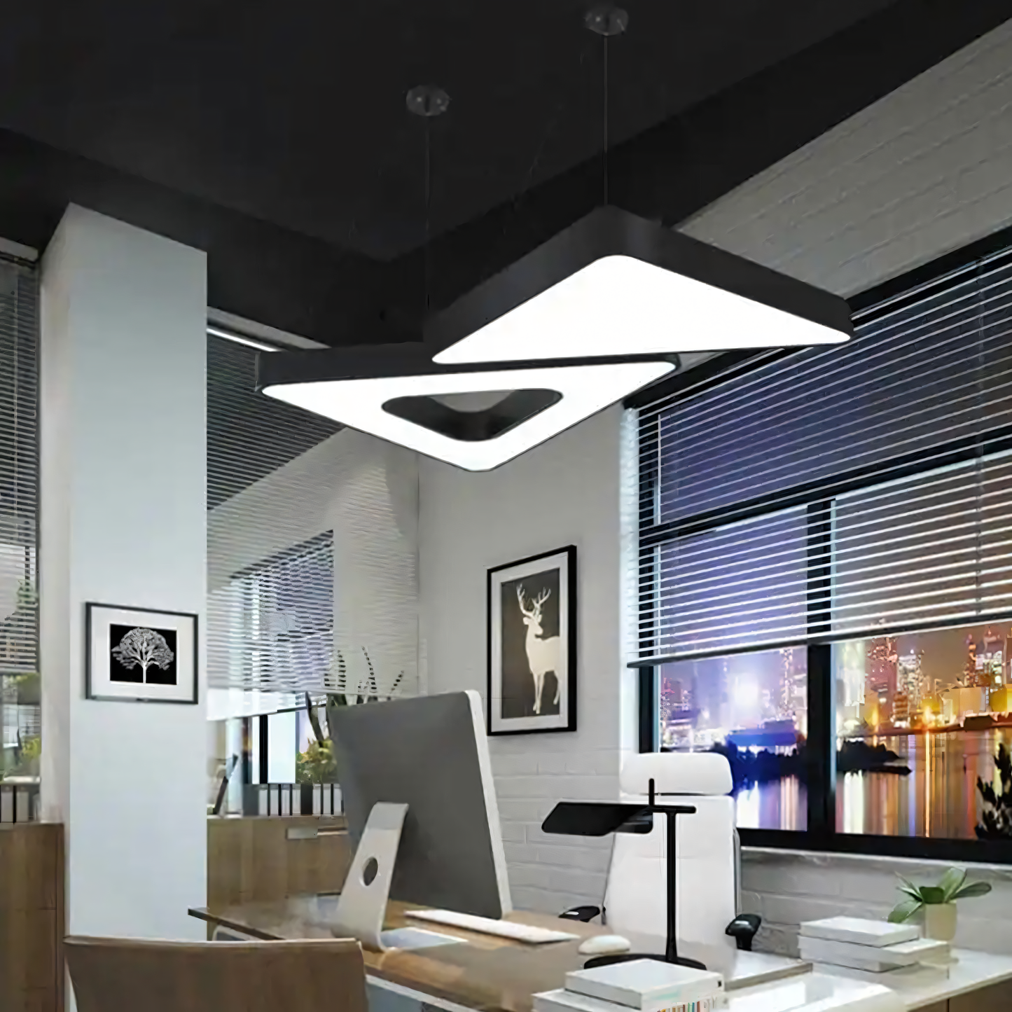 Modern Elegance of the Triangle Chandelier