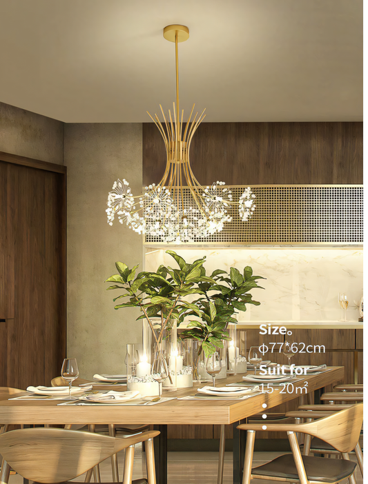 Tan Color Leather Belt Chandelier Hanging Lamp: A grand, leather-wrapped LED chandelier.